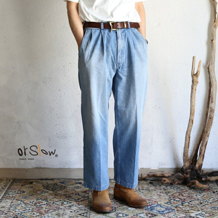 楽天市場】【30%OFFセールSALE】【orslow】 TWO TUCK DENIM WIDE 