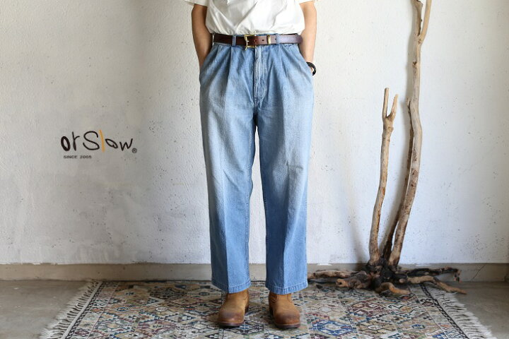楽天市場】【30%OFFセールSALE】【orslow】 TWO TUCK DENIM WIDE 