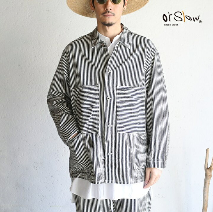 楽天市場】【50%OFFセールSALE】【orslow】HICKORY STRIPE UTILITY 