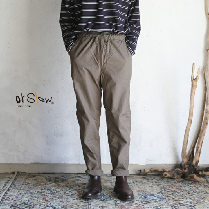楽天市場】【orslow】NEW YORKER PANTS TYPEWRITER CLOTH Greige 