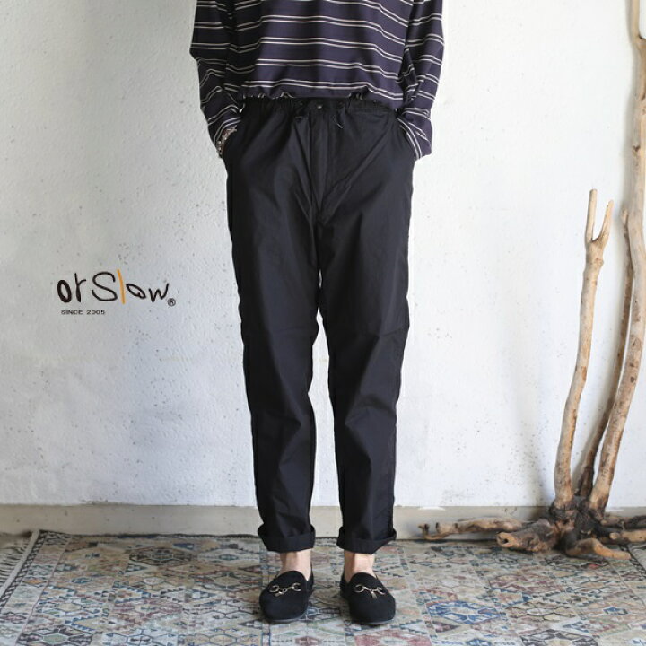 楽天市場】【orslow】NEW YORKER PANTS TYPEWRITER CLOTH Black 