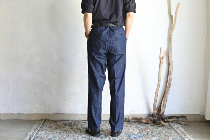 楽天市場】【orslow】 TWO TUCK DENIM WIDE TROUSER DENIM One Wash 