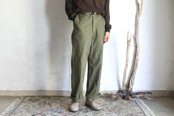 楽天市場】【orslow】WIDE FIT FRENCH WORK PANTS ARMY GREEN 