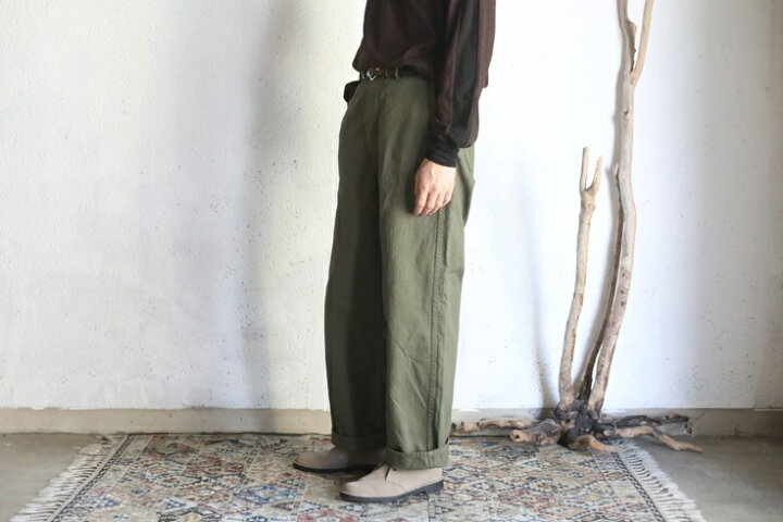楽天市場】【orslow】WIDE FIT FRENCH WORK PANTS ARMY GREEN 