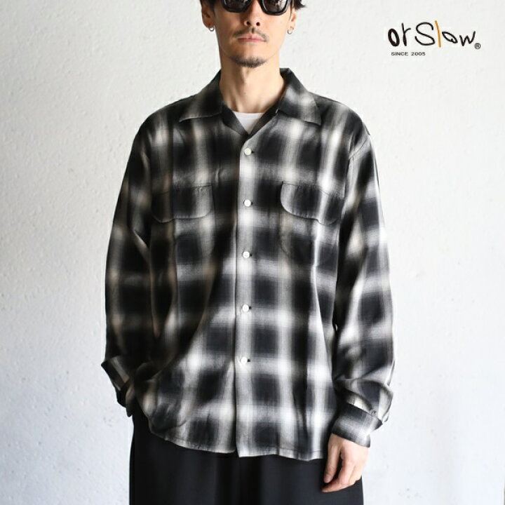 楽天市場】【orslow】OMBRE CHECK SHIRT BLACK CHECK オンブレチェック 