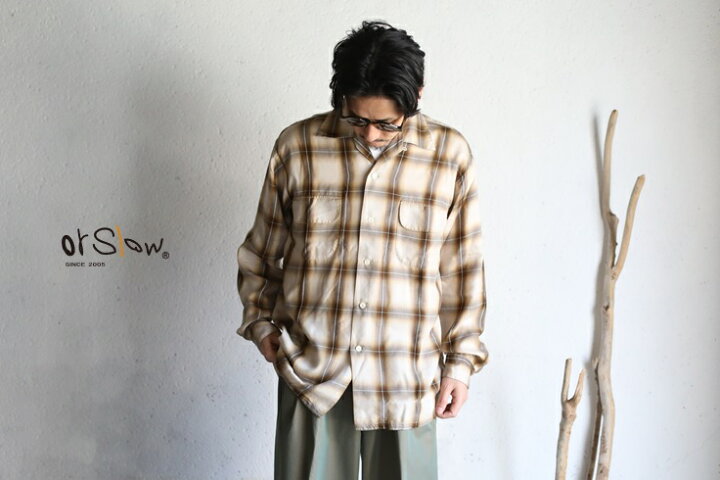 楽天市場】【orslow】OMBRE CHECK SHIRT BROWN CHECK オンブレチェック 
