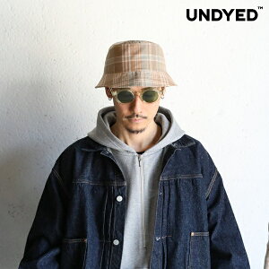 �y50%OFF�Z�[��SALE�z�yUNDYED / STANDARD�zMADRAS CHECK BUCKET HAT �}�h���X�`�F�b�N�o�P�b�g�n�b�g�A���_�C�h�X�^���_�[�h UNS25SHT017