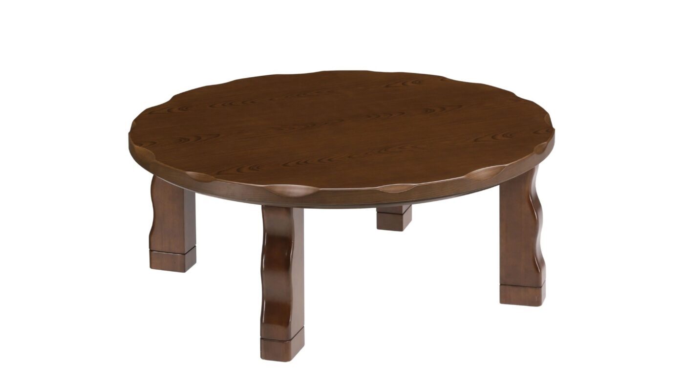 こたつ テーブル 形 家具調コタツ おしゃれ 丸 105 リビングテーブルのサムネイル