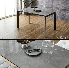 【10％OFFクーポン配布中!!!】 テーブル ダイニングテーブル 幅135 セラミックテーブル 80cm セラミック 艶 ツヤあり 鏡面 高級 4人用 食卓 おしゃれ シンプル モダン 耐熱 耐摩擦 ダイニング 長方形 石目調 ブラック ホワイト グレー