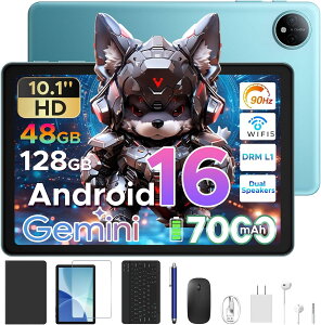 �A���h���C�h 16 10.1�C���` �^�u���b�g Android 16 P10 Wi-Fi���f�� ��F�� �L�[�{�[�h �}�E�X �y�� Gemini AI 2.0�Ή� Unisoc T310 90Hz IPS�t�� Widevine L1�Ή� 6000mAh�o�b�e���[ �P�[�X�t�� �t���i���� ���S��