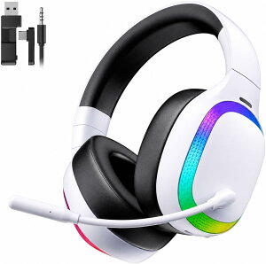 �Q�[�~���O�w�b�h�Z�b�g �w�b�h�z�����C�����X 4WAY�ڑ� 2.4GHz���� Bluetooth 5.3 �L�� 3.5mm USB Type-C 7.1ch�T���E���h 50mm�h���C�o�[ ����x��20ms�ȉ� �m�C�Y�L�����Z�����O�}�C�N �ő�70���ԍĐ� RGB