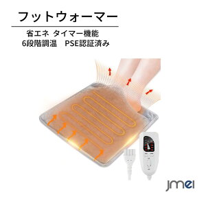 フットウォーマー 電気 足温器 ホット足入れヒーター 電気足温器 両面暖房 6段階調温 電気座布団 省エネ 抗菌 防臭 足元暖房 タイマー機能 ホットマット 丸洗い ミニ 小型 冷え対策 オフィス
