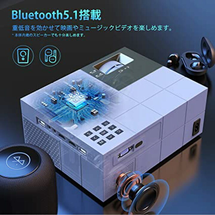 楽天市場】5G WiFi プロジェクター 小型 15000LM 4K対応 1080P フルHD 