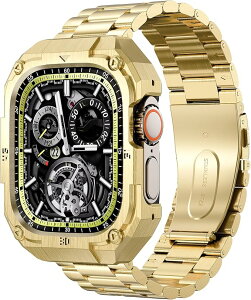 �A�b�v���E�H�b�` �o���h Apple Watch �o���h �P�[�X��̌^ 10 46mm 42mm apple watch ultra 2 �o���h 49mm�A�b�v���E�H�b�` �o���h apple watch SE 316�X�e�����X�� TPU�P�[�X���� ��d�ی� �u�����h �ϏՌ� ����