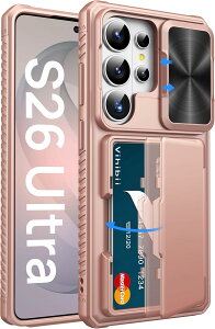 Galaxy S26 �P�[�X �w�� �J�[�h���[ RFID�u���b�L���O �J�����ی�J�o�[ �ČRMIL�K�i �����ی� 3-5�� �J�[�h���� �ϏՌ� Galaxy S26 Ultra �P�[�X ��� �S�ʕی� �M�����N�V�[ S26 �E���g�� �J�o�[ SC-53G 