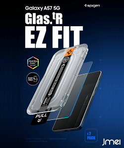 Galaxy A57 5G �K���X�t�B���� �\��t���ȒP Spigen EZ Fit 2���� SC-54G �t�B���� �����K���X �M�����N�V�[A57 5G �ی�t�B���� �C�A�Ȃ� �����Ȃ� �P�[�X���Ȃ� �V���s�Q�� �K�C�h�g�t Alumina Core Glass 