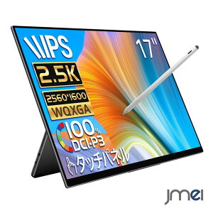 ���o�C�����j�^�[ 17�C���` 144Hz 2.5K 2560×1600 WQXGA �ʎq�h�b�g DCI-P3 100% IPS ����� �^�b�`�p�l�� �^�b�`�y���Ή� �܏�݃X�^���h CNC���^�� ���^ �P�[�X�t �X�s�[�J�[���� USB-C �ݑ�Ζ� �v���[��