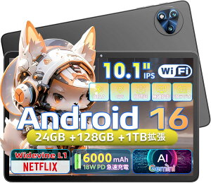 Android 16 Gemini AI 24GB 128GB �^�u���b�g 10�C���` 1TB�g�� PD18W 6000mAh Widevine L1 GPS ��F�� ���{��������t�� ���^ �y�� �����[�g���[�N �I�����C������ Web��c �G�N�Z�� �v���[�� �����쐬 ���掋�� 