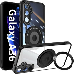 Galaxy A36 5G �P�[�X SC-54F �J�o�[ Magsafe�Ή� ���C�����X�[�d �����O�t�� 360�x��] �X�^���h �c���Ή� Galaxy A36 �ϏՌ� ���^ �y�� �w��h�~ �����Y�ی� �X�g���b�v�� ����~�� ������ ���ϖh�~ TPU 