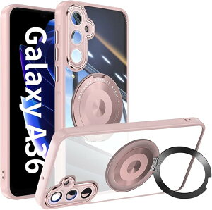 Galaxy A36 5G �P�[�X SC-54F �J�o�[ Magsafe�Ή� ���C�����X�[�d �����O�t�� 360�x��] �X�^���h �c���Ή� Galaxy A36 �ϏՌ� ���^ �y�� �w��h�~ �����Y�ی� �X�g���b�v�� ����~�� ������ ���ϖh�~ TPU 