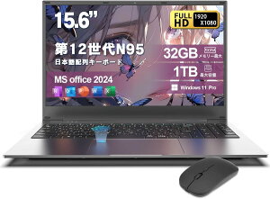 15.6�C���`���^�m�[�gPC �m�[�g�p�\�R�� Windows11 15.6�C���` Intel N95 office2024���� Office2024���� Windows 11 Pro�Ή� �ő�3.4GHz 16GB������+512GB SSD �e���L�[�t��/���{��L�[�{�[�h�J�o�[/�}�E�X�t�� �y��