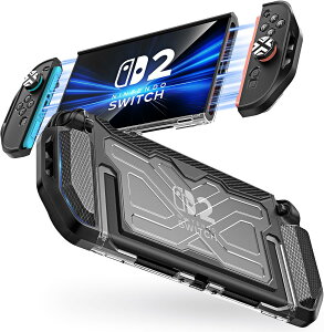 �l�ԍH�w�f�U�C�� Switch 2 �P�[�X 7.9�C���` Nintendo Switch 2 �ی�J�o�[ �Ռ��z�� ���h�~ �h�b�N�Ή� Joy-Con�p���E���}�b�g ���̎��݌v �X�^���h�g�p�Ή� �V���R���O���b�v�{PC���n�[�h �X�e�B�b