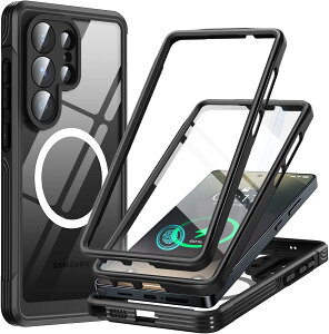 GalaxyS26 / S26Ultra SC-51G SC-53G ���ʕی� �����x�^�b�` �h�o �`�����h�~ MagSafe�Ή� �ČRMIL�K�i �S�ʕی� 9H�����K���X �ϏՌ� �ی�t�B�����t �ϋv�� �y�� ���菝�h�~ �}�O�l�b�g���� ���C�����X�[