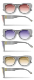 Re・aesfou＜リエスファ＞天然石配合フレーム眼鏡COLLECTION-C-グレーレンズ色＜クリア・レッド・ブルー・イエロー＞眼鏡ケース付き（4色よりお選びください） プライムリンク