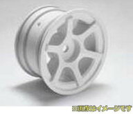 サージング SML-01WH LM-6スポークホイール ホワイト T社Mシャーシ 60Dシリーズ専用 (2個入)