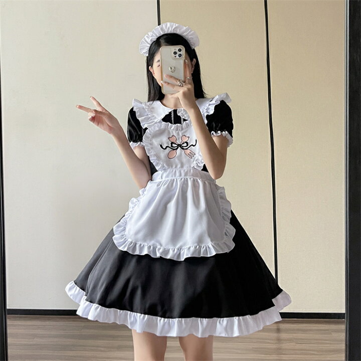 楽天市場】メイド服 ロリィタ ロリータ ワンピース コスチューム 飾り 