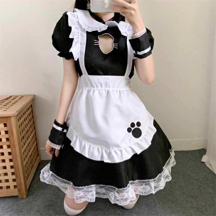 楽天市場】メイド服 ロリィタ ロリータ ワンピース コスチューム 飾り 