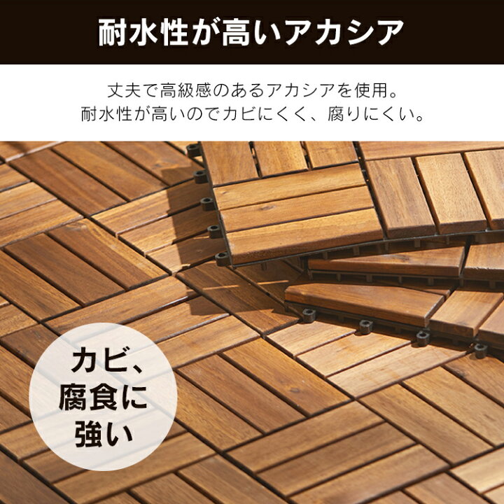 楽天市場】【公式】ウッドパネル 天然木 アカシア ジョイント 9枚 18枚 