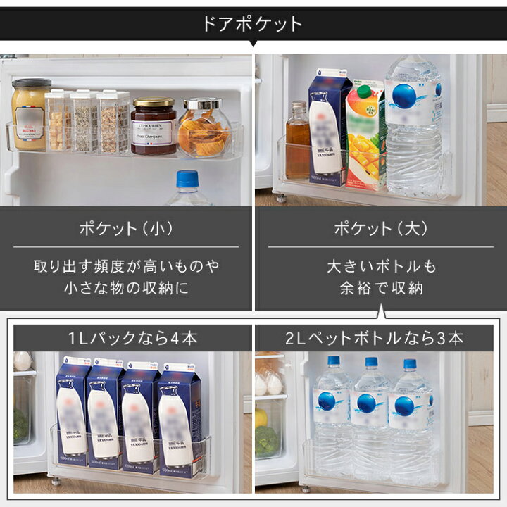 楽天市場】＼☆楽天1位獲得☆／冷蔵庫 小型 2ドア 87L PRC-B092D 