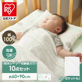 [エントリーでポイント最大10倍/スタンプラリー]ベビー布団 セット ミニ ベビーベッド ミニサイズベビー 組ふとん 10点セット くも 布団セット カバー 掛け布団 敷き布団 防水シーツ お昼寝 保育園【iris_dl03】[SS]