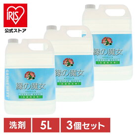 緑の魔女 ランドリー 5L 業務用 3個セット 洗剤 まとめ買い 衣類 洗濯洗剤 5kg 3本セット ミマスクリーンケア パイプクリーナー 液体洗剤【iris_dl03】