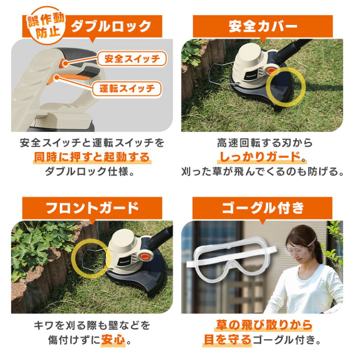 楽天市場】【公式】草刈機 草刈り機 充電式 軽量 電動芝刈機 電動草刈 