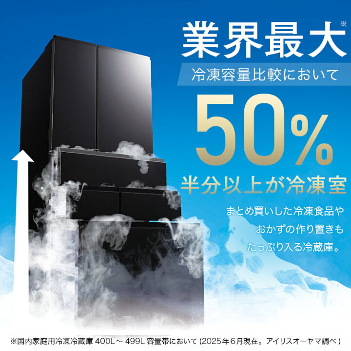 楽天市場】冷蔵庫 400l以上 439l 冷凍冷蔵庫 冷凍室が大きい 大容量 
