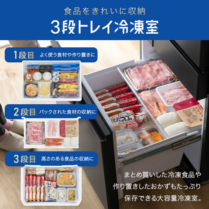 楽天市場】冷蔵庫 400l以上 439l 冷凍冷蔵庫 冷凍室が大きい 大容量 