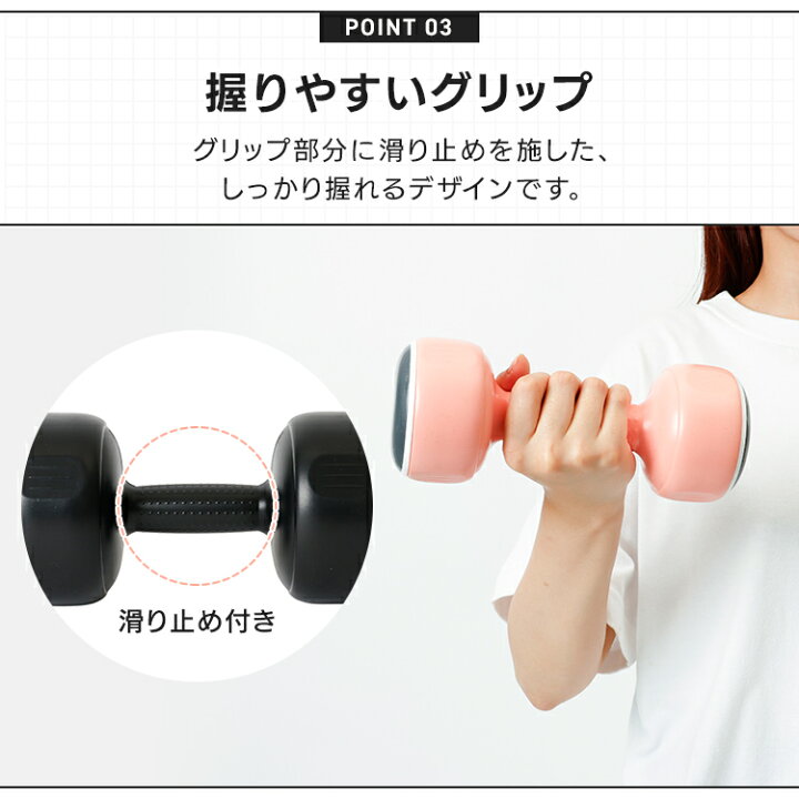 楽天市場】[ｴﾝﾄﾘｰでﾎﾟｲﾝﾄ最大10倍/ｽﾀﾝﾌﾟﾗﾘｰ]ダンベル セット 2個セット 