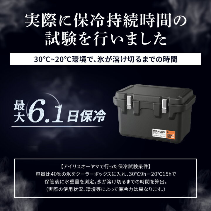 楽天市場】[最大6.1日保冷]【公式】クーラーボックス 小型 20L アイリスオーヤマ ハードクーラーボックス 真空断熱 クーラーBOX 保冷力  ハードクーラー 高保冷 断熱 キャンプ アウトドア スポーツ 防災 節電 BBQ 海釣り 釣り HUGEL VITC-20 : アイリスオーヤマ公式  楽天市場店