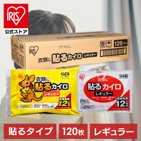 カイロ 貼る アイリスオーヤマ 使い捨てカイロ まとめ買い レギュラー 120枚入り 送料無料 タイプ サイズ 普通 使い捨て 備蓄 防寒 寒さ対策 冬 通勤通学 アウトドア レジャー