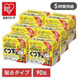 カイロ 貼る アイリスオーヤマ 15足入り×6箱 PKN-15HK送料無料 貼るぽかぽか家族 靴下用 使い捨て 使い捨てカイロ 備蓄 防寒 寒さ対策 冬 通勤通学 アウトドア スポーツ観戦 アイリスプラザ