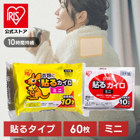 ＼50%ポイントバック☆彡〜7/28 9:59迄／カイロ 貼る ミニ アイリスオーヤマ 貼るぽかぽか家族ミニ 60個入り寒さ対策 あったか グッズ 冷え 使い捨てカイロ 使い捨て【iris_dl03】