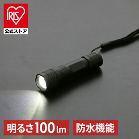 【公式】懐中電灯 led 小型 強力 ハンディライト led 電池 LWK-100Z アイリスオーヤ 作業灯 led 防水 投光器 スティック LED作業灯 100lm LED投光器 昼光色 LED ワークライト 防雨 防塵 非常時 非常灯 コンパクト 持ち運び 災害