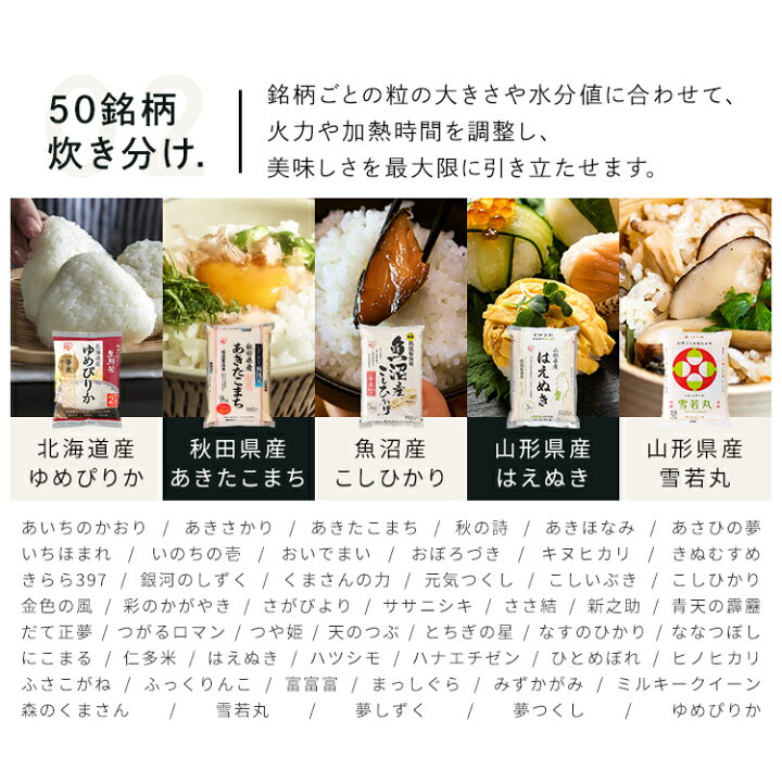 楽天市場】【公式】炊飯器 5合炊き 一人暮らし 5.5合 IH ホワイト 