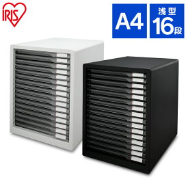 [エントリーでポイント最大10倍/スタンプラリー]レターケース 引き出し おしゃれ A4 超浅型16段 L-16SSR ダークグレー・ライトグレー 書類収納 アイリスオーヤマ デスク 収納【iris_dl04】