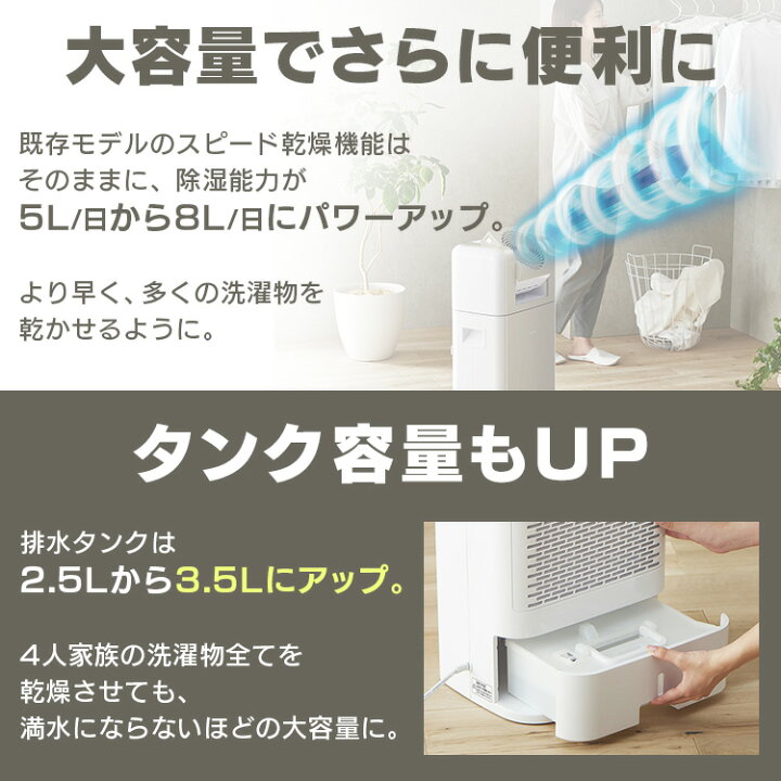 楽天市場】除湿機 サーキュレーター アイリスオーヤマ 衣類乾燥除湿器 