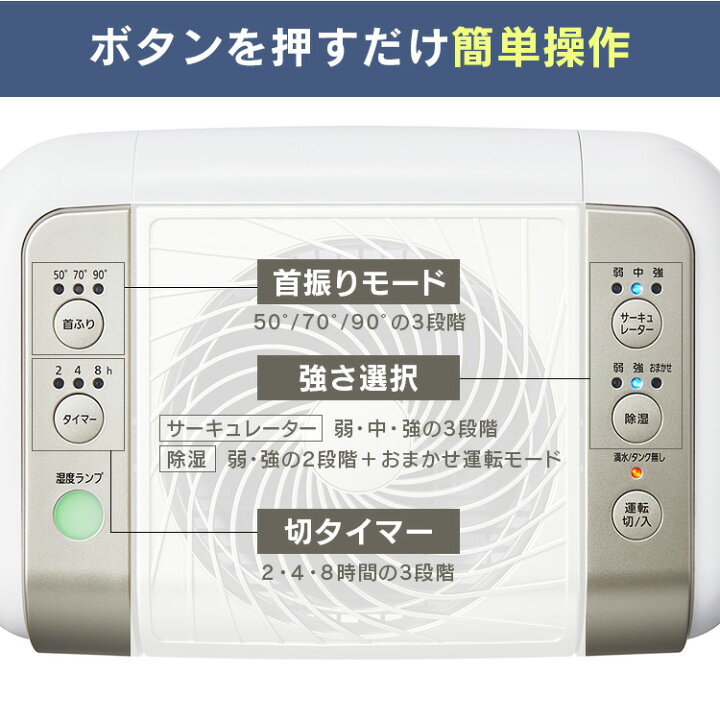 楽天市場】除湿機 サーキュレーター アイリスオーヤマ 衣類乾燥除湿器 