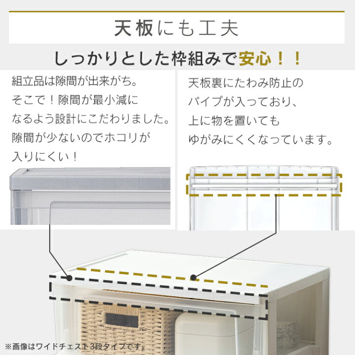 楽天市場】【公式】チェスト 3段 北欧 スリム タンス アイリスオーヤマ  