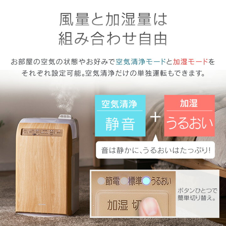 楽天市場】＼花粉対策／【1台2役】空気清浄機 加湿器 おしゃれ 